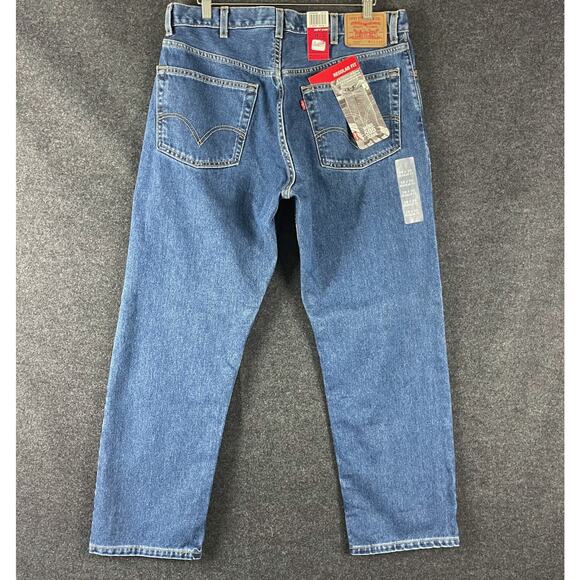 VTG Levis 505 Jean Mens 38x30 Medium Wash Regular Fit Straight Deadstock Y2K NEW - Picture 2 of 16